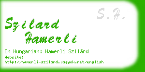szilard hamerli business card